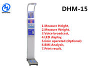 LED الرقمية مقياس الارتفاع والوزن BMI آلة مع عملة تعمل وبلوتوث