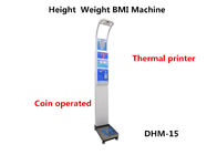 الصين DHM - 15 عملة تعمل بالوزن مع قياس الطول وتحليل مؤشر كتلة الجسم الشركة